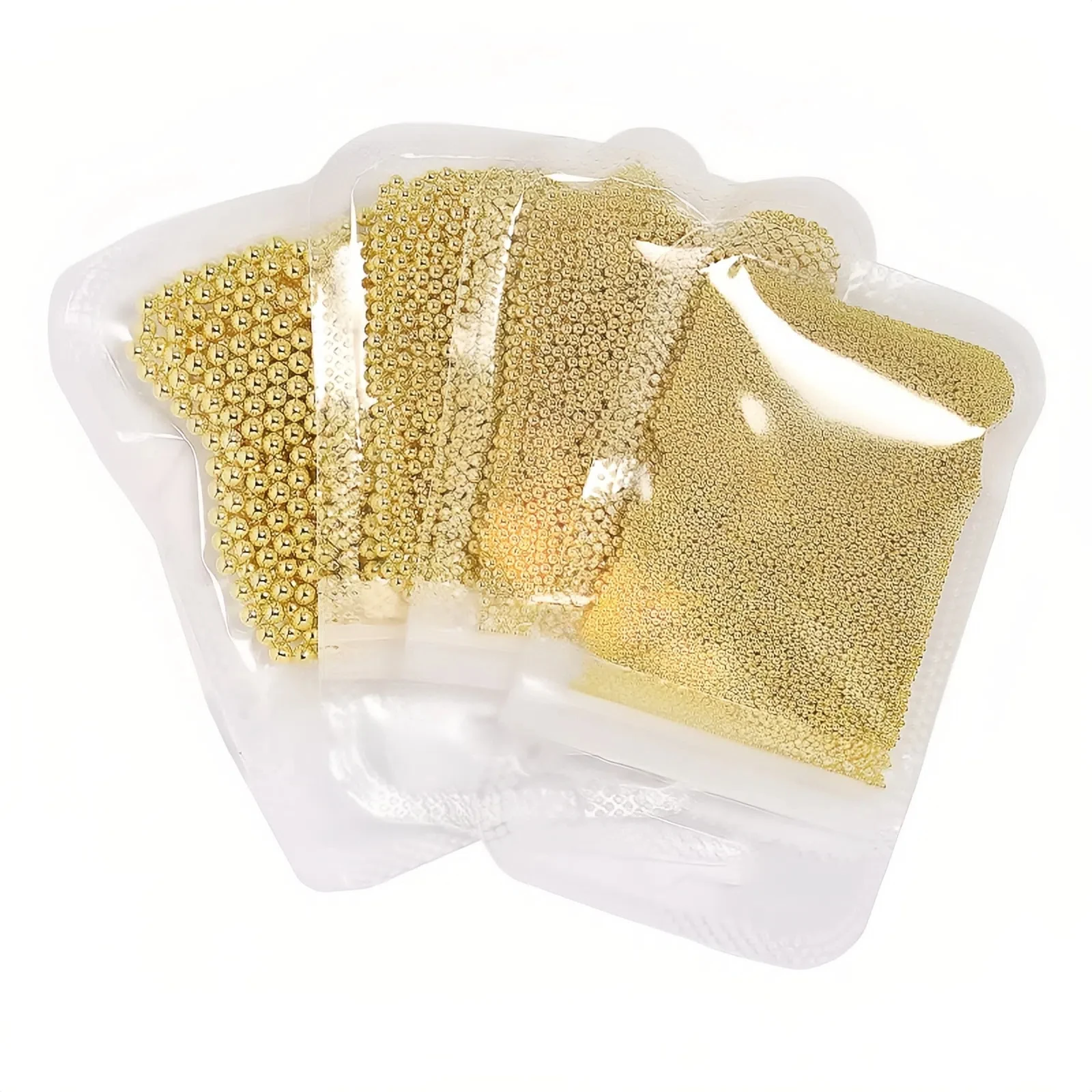 10g 멀티 사이즈 금속 네일 비즈 골드 도금 실버 부드러운 라운드 볼 스페이서 비즈 DIY 네일 아트 쥬얼리 장식 액세서리