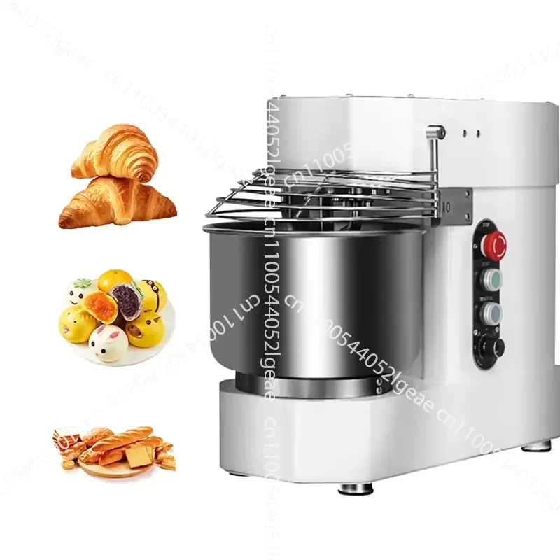 Rugged 15-liter Electric Dough Mixer, Stainless Steel Bowl, 6kg, Knob Control, Two Speeds, for Making Pizza, Flour, Milk