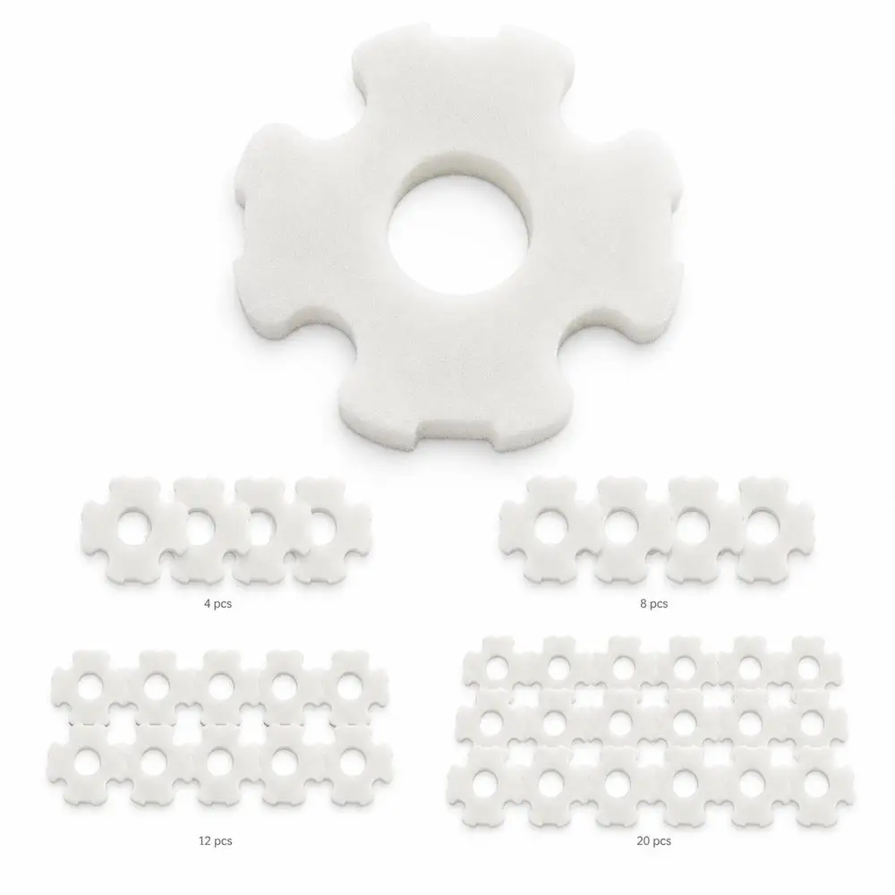 4/8/12/20pcs White Foam Filter Sponge Replacement Part Foam Sponge Filter for WINNY HJ1102P Cordless Robotic Cleaner