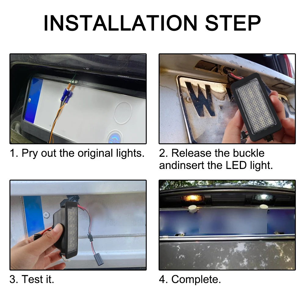 Car License Number Plate Lights LED 5700K For VW up!/e-up! Skoda Citigo/E-Citigo Seat Mii/e-Mii Ibiza 6J 3-Door Tail Light