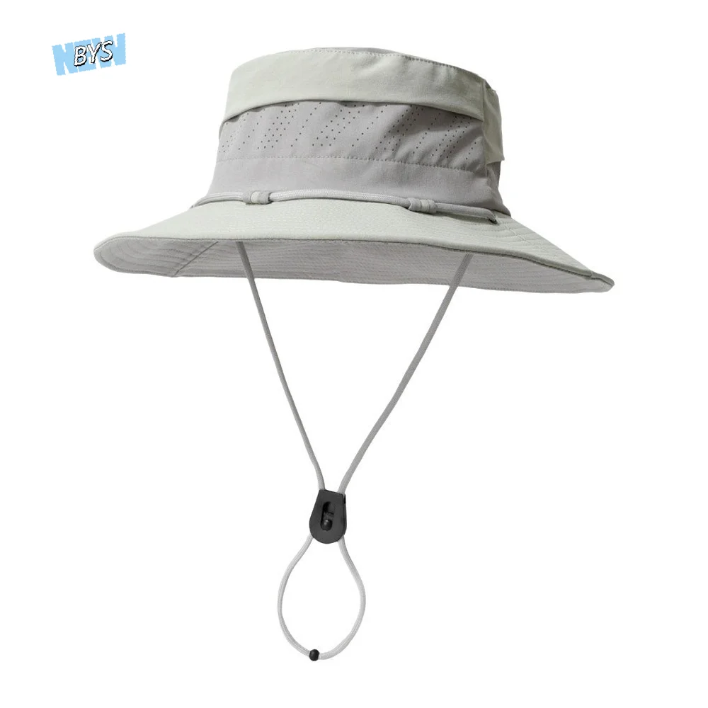 

Color Blocking Sun Protection Bucket Hat Adjustable Visor Sunscreen Fisherman Hat Korean Style Quick Drying Sun Hat