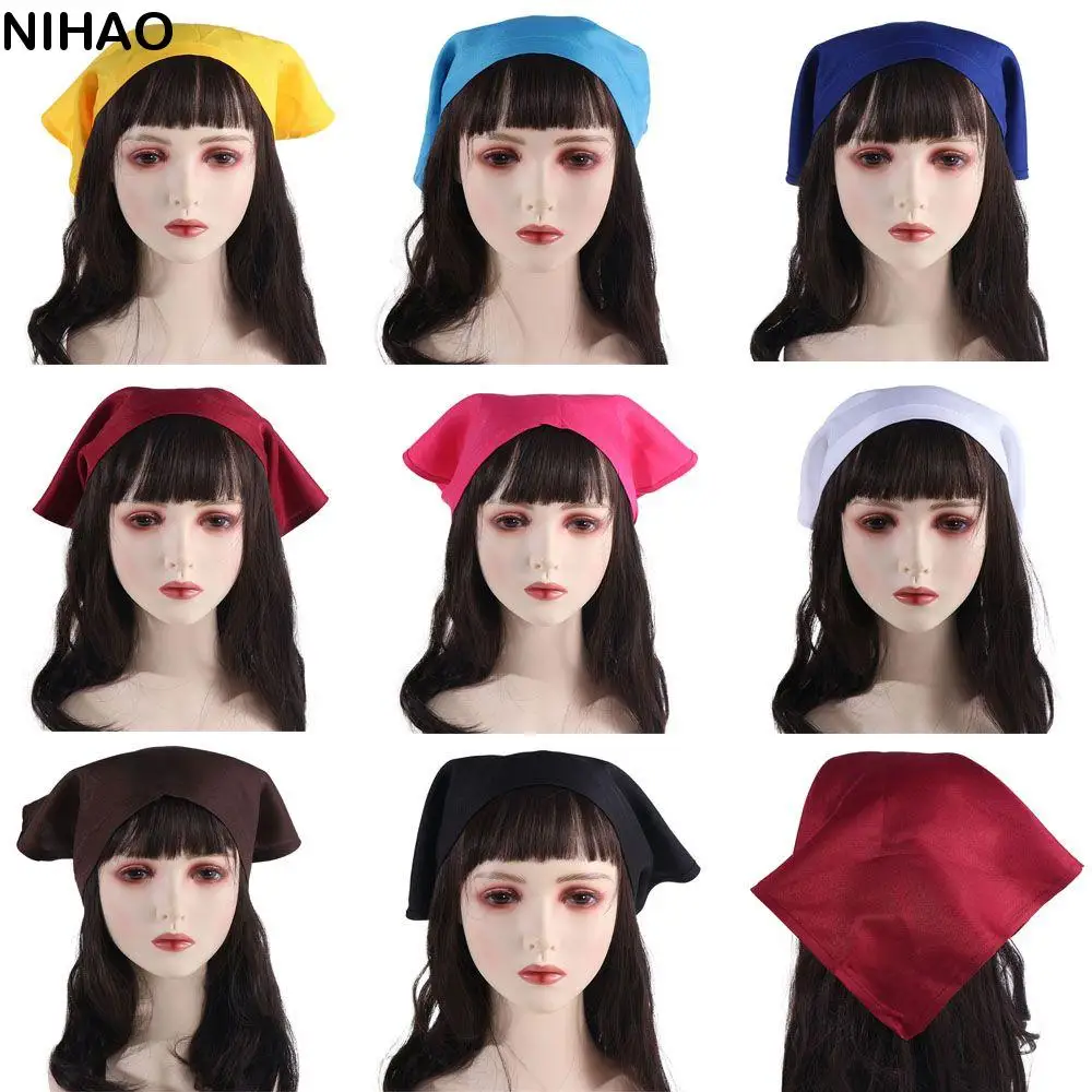

Kitchen Supplies Triangle Kitchen Work Cap Thread Gluing Cotton Chef Hat Multiple Colors Japanese Waitress Hat Waiter