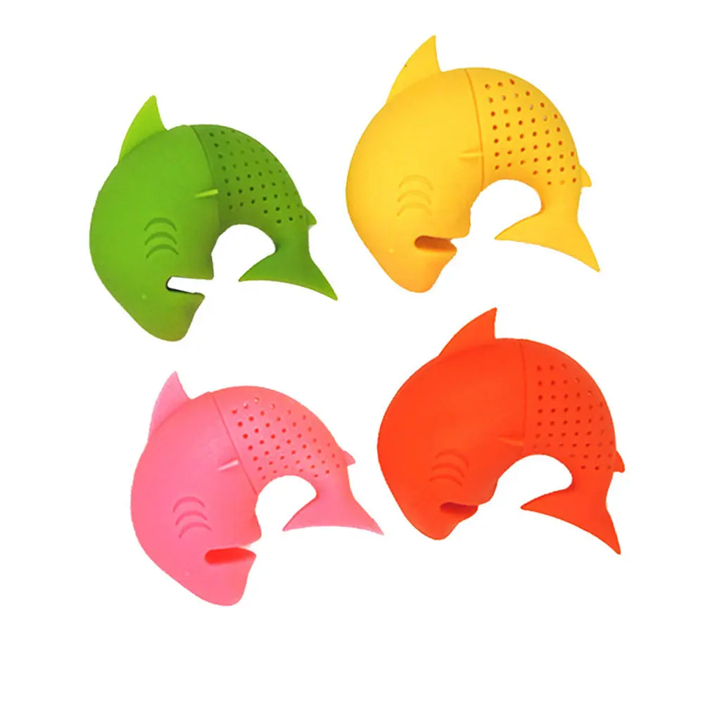 Silicone Tea Diffuser Makers Fine Mesh Strainer Creative Accessories Loose Shark Filter