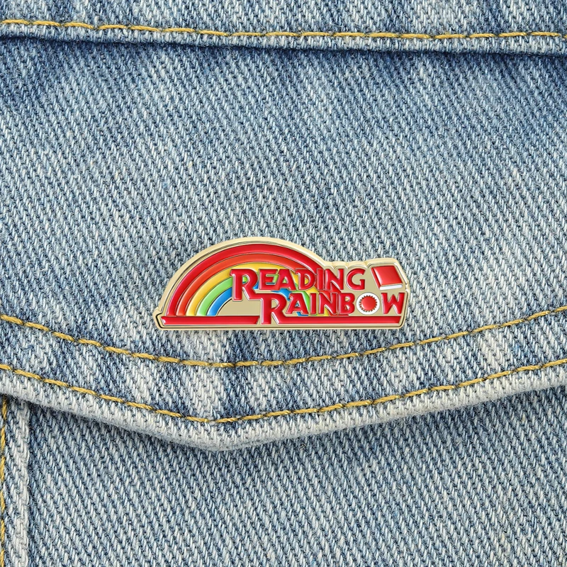 Emaille-Anstecknadeln mit Regenbogenbüchern, Lesegewochein-Broschen, Anstecknadeln, Bücherschmuck, Dekoration, Geschenk für Leserfreunde