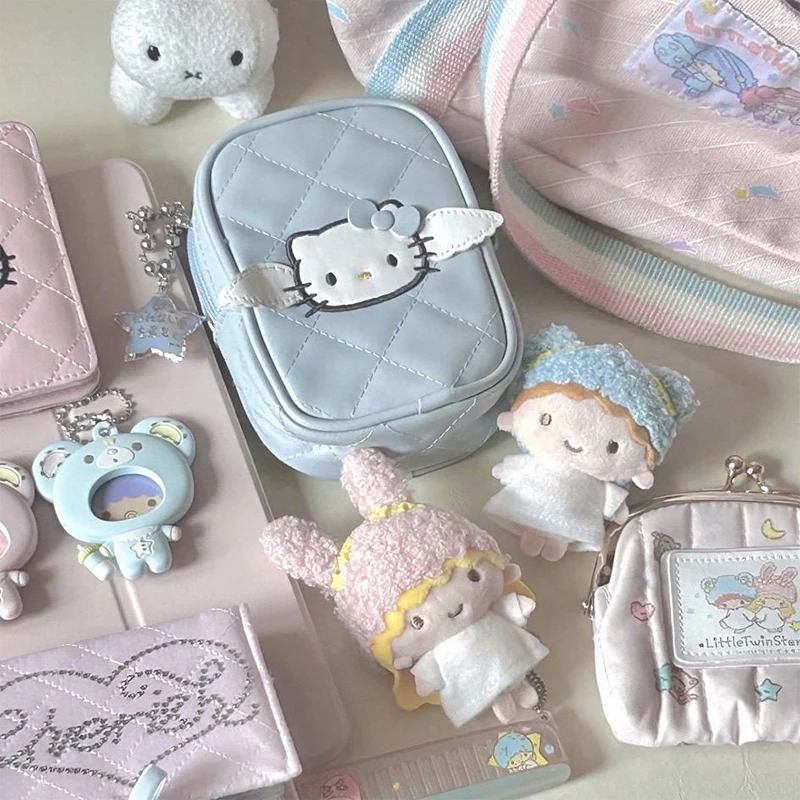 

Kawaii Hello Kitty Sanrio Cosmetic Bag Anime Cartoon Handbag Travel Large Capacity Makeup Bag Storage Bag Toys Girls Gift