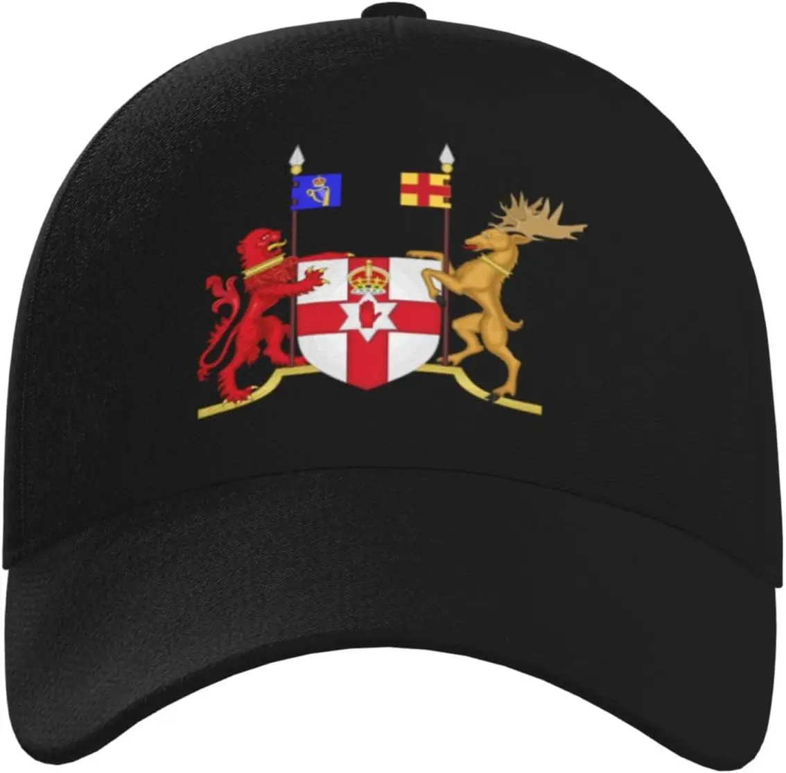 Ireland Northern Coat of Arms Baseball Cap Men Women - Adjustable Classic Plain Hat Black