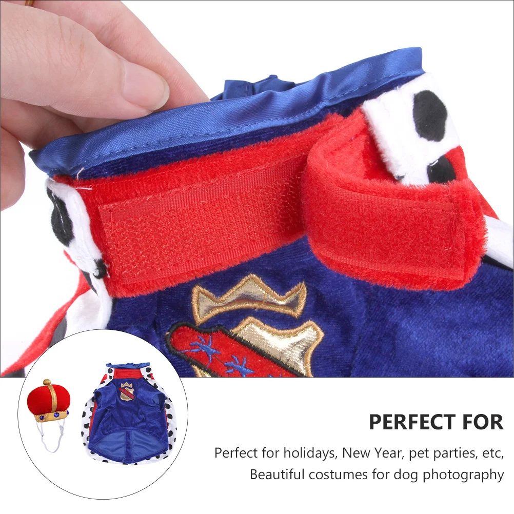 

1 set Dog Cloak Crown Hat For Pets High-Quality Colorful Costume Lovely Pet Garment For Cats Small Dogs Holiday Photo Wear