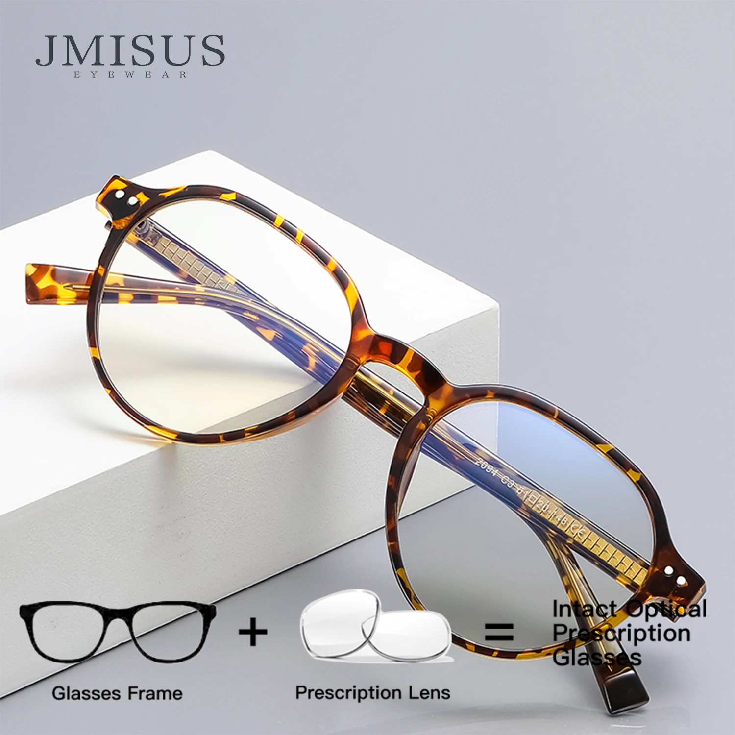 

JMISUS 2025 Fashion Round Prescription Glasses Woman Men Rotundity Optical Eyeglasses Myopia Progressive Photochromic Eyewear