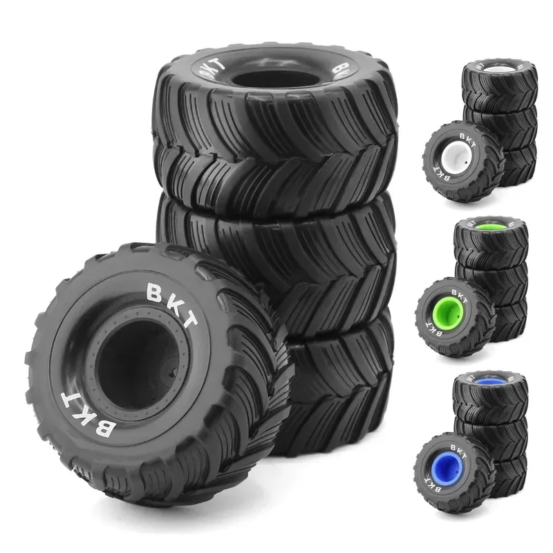 4 szt. opon 100 mm 1/16 do Monster Truck Buggy z felgami i mocowaniem 12 mm Hex do tuningu samochodów RC 1/18 Losi Mini LMT