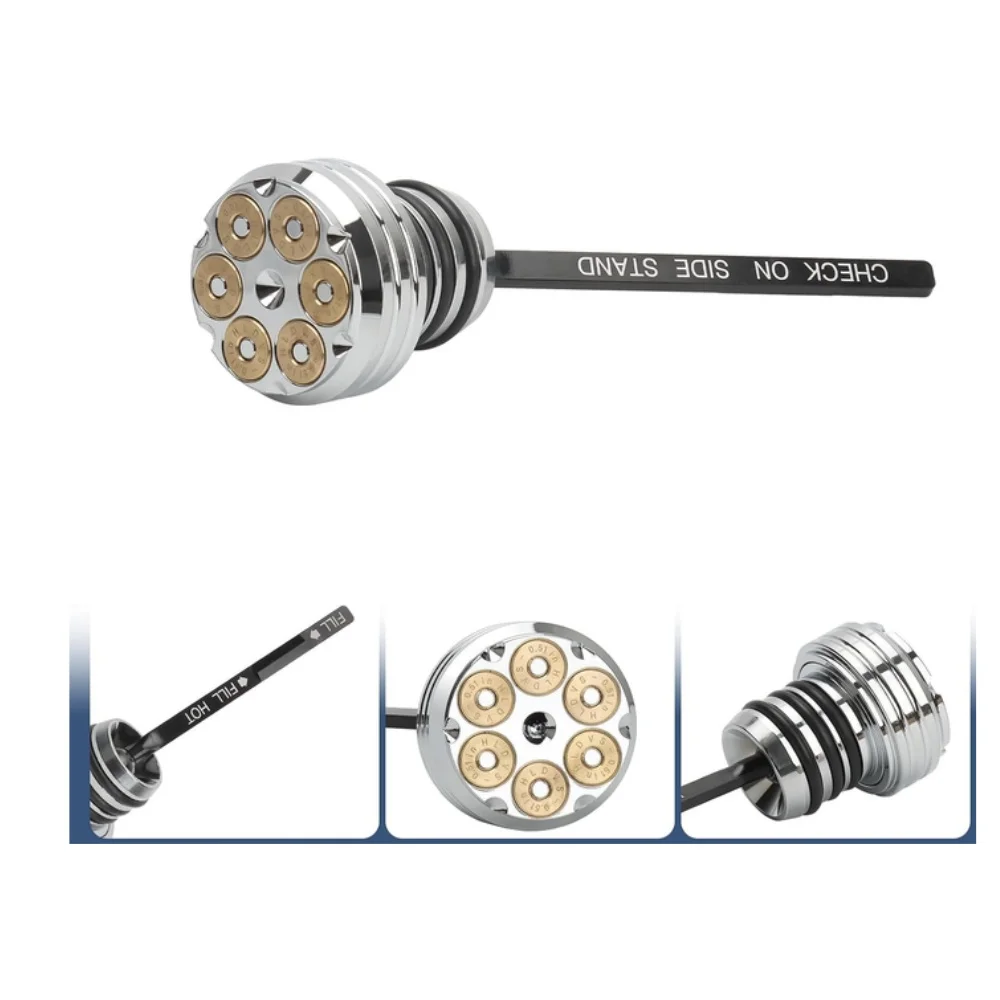 Suitable for Harley-Davidson soft mounts for 2000-2017 models, motorcycle silver oil patch plug accessories