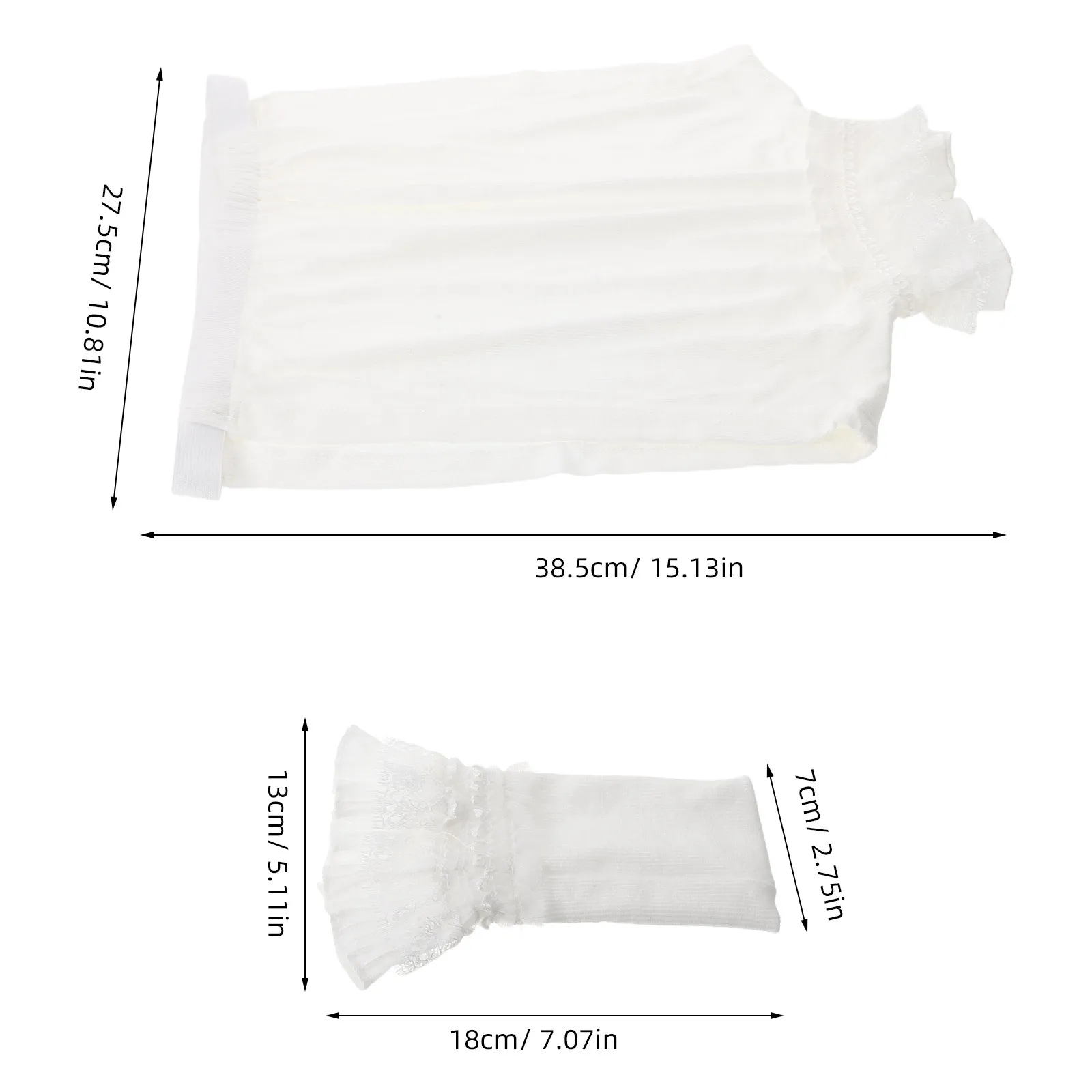 1 Zestaw Koronkowy Kołnierzyk i Koronkowe Mankietki Elegancki Odpinany Plisowany Kołnierzyk Stójka do Koszuli Bluzki Damskiej Vintage