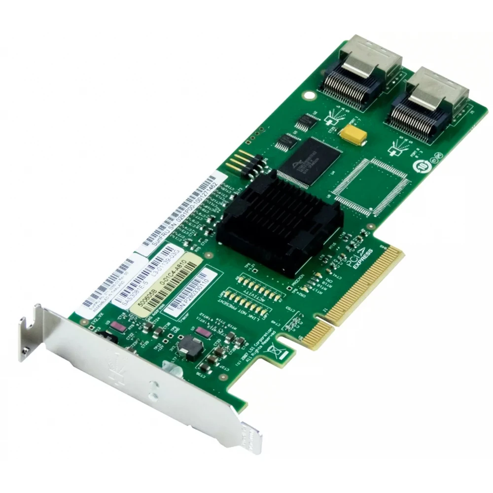 Adaptador de tarjeta de matriz SAS, controlador Raid, Original para LSI SATA/SAS SAS3081E-S/SAS3081E-R PCI-E 3 Gb/s