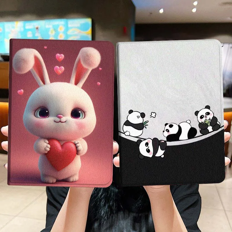 

Panda Rabbit Cartoon Cute For Honor Pad 8 V8 9 GT MagicPad 13 3 2 Tab MatePad Pro Air 12 X 12.6 Foldable Tablet Case Gift