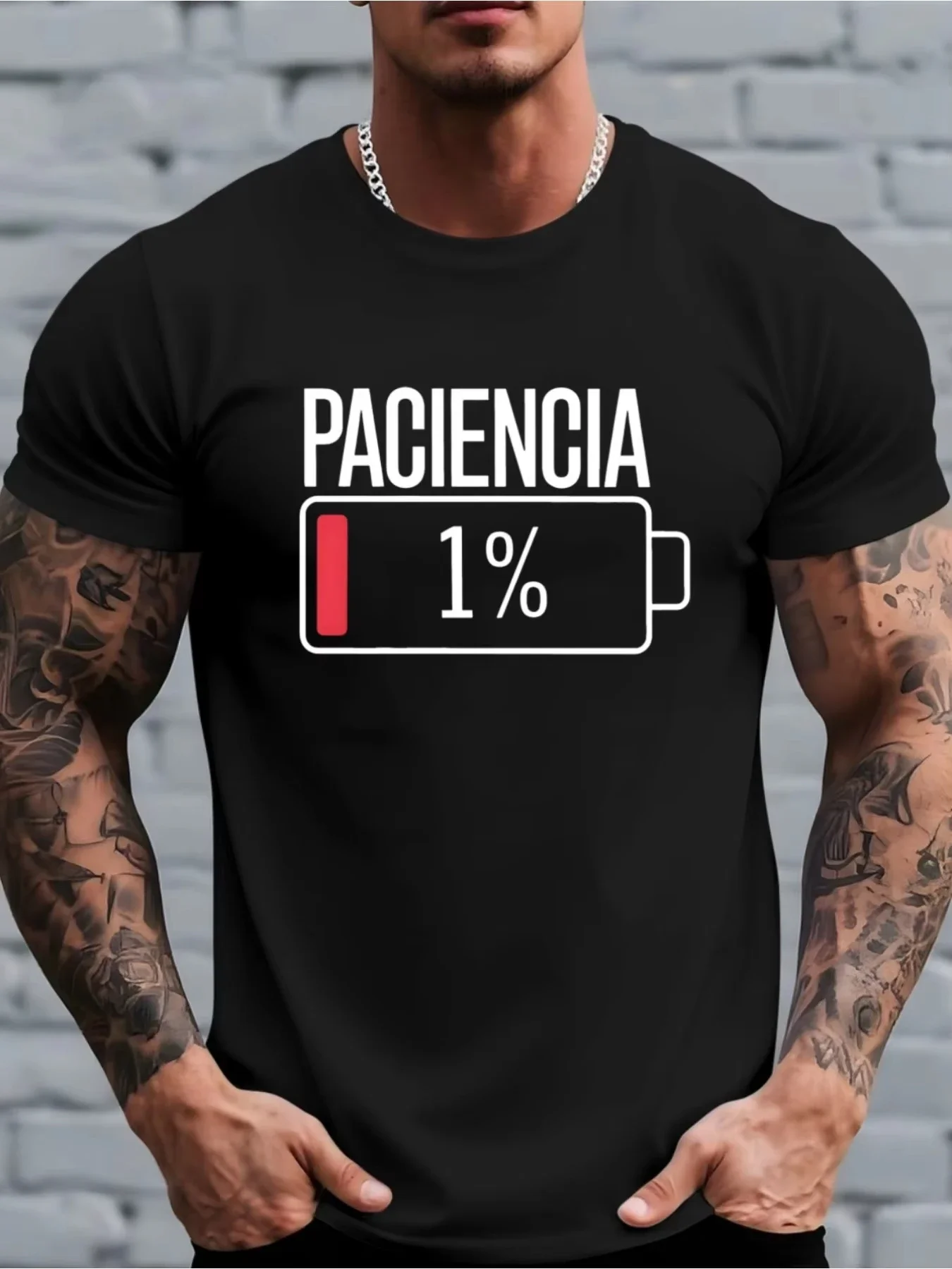 Beer Lover Men T‑Shirt, Slim Crew Neck Tee AKKU SCHWACH BRAUCHE MEHR BIER Novelty Battery Beer Graphic Casual Short Sleeve Top