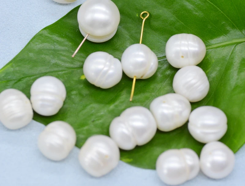 200PCS  11-12mm White freshwater pearls with 0.8mm hole