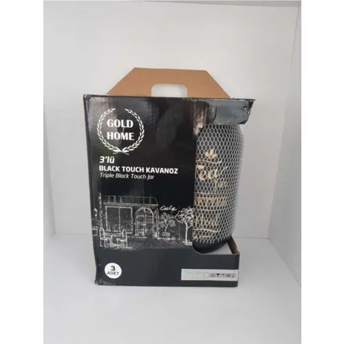 Cmt 3'lü Set with Glass Jar Kit-Tea Sugar Coffee Storage Container