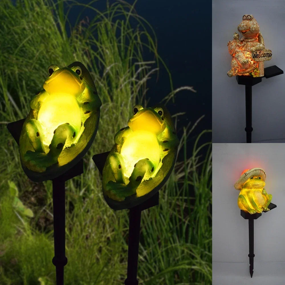 

1pc Solar Owl Animal Resin Garden Statues Lawn Light LED Outdoor Courtyard Lamp Resin Garden Decor Sculpture Light Pathway Decor