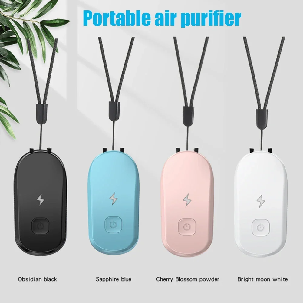 Collar purificador de aire para mujeres, niños y adultos, ionizador Rosa aplicable, revitalizador de aire de iones negativos de 100 millones