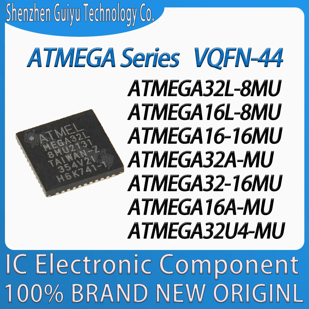 ATMEGA32L-8MU ATMEGA16L-8MU ATMEGA16-16MU ATMEGA32A-MU ATMEGA32-16MU ATMEGA16A-MU ATMEGA32U4-MU ATMEGA Series VQFN-44 IC Chip