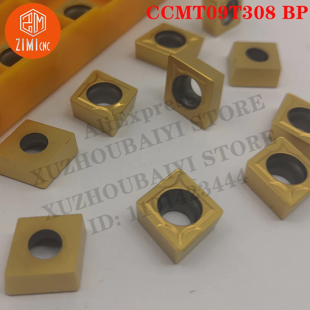 CCMT09T308BP CCMT 09T308 Karbida eksternal alat CNC mesin bubut logam mekanis Pemotong Penggilingan Internal alat pemotong Sisipan Karbida