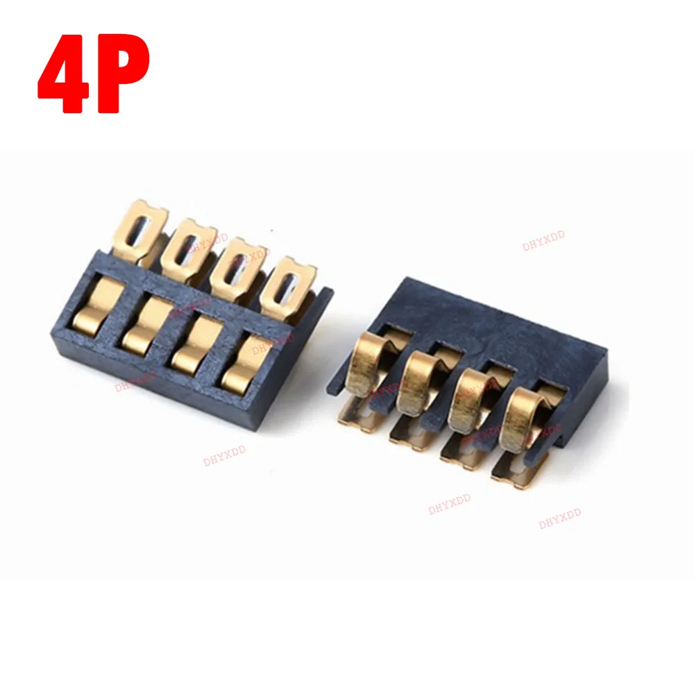 10 SMT Spring Battery Connector 2.0 MM Pitch 2P 3P 4P 5P 6P 7P 8 Pin Male Female Contact Power Charge Gold Plated 3U Low Profile