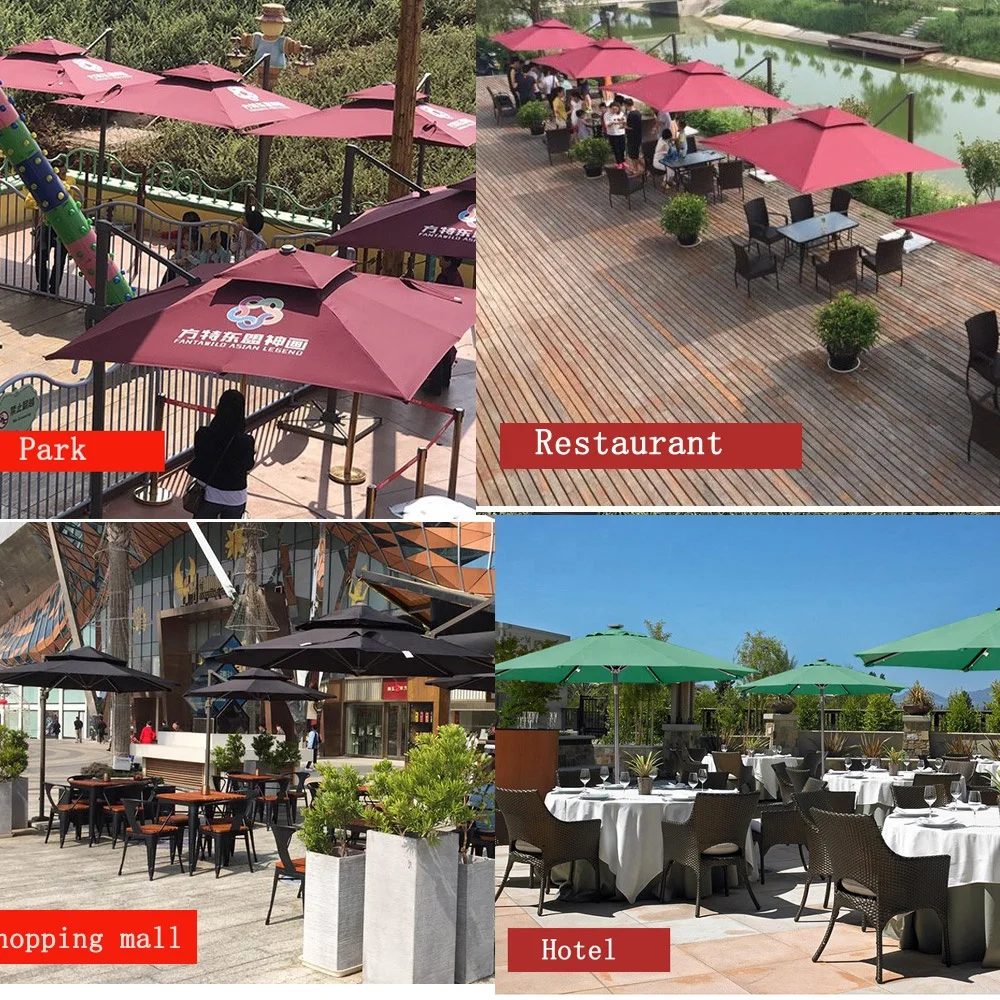 Garden Patio Umbrella Restaurant Cafe Hotel Luxury Outdoor Commercial Large ParasolBig Size Garden Parasol Sun Rome Big Umbrella