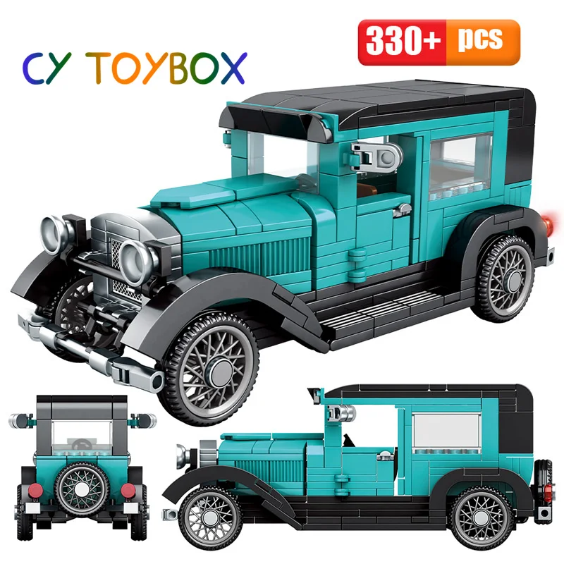 

City Technique Mechanical Classic Car MOC Model Bricks Classical Convertible Racing Vehicle Building Blocks Toy For Kids Gifts