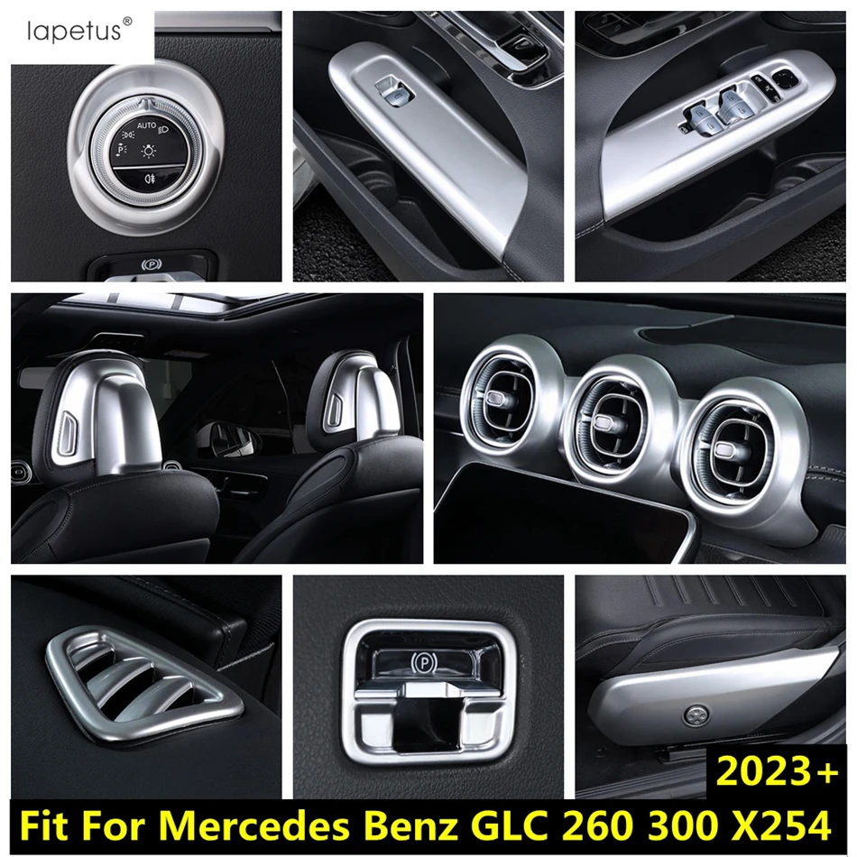 

Central Shift Gear Panel / Window Lift / Head Light Cover Trim For Mercedes Benz GLC 260 300 X254 2023 2024 Interior Accessories