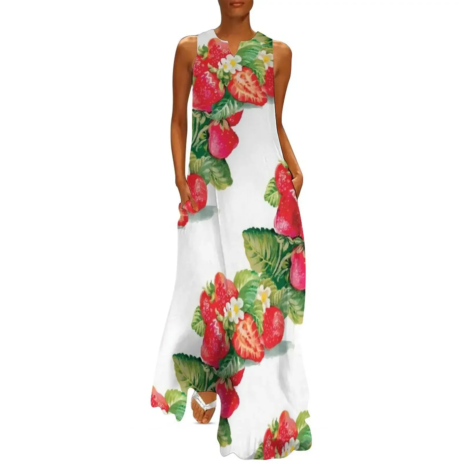 

Fresh fruits Long Dress loose women's dress elegant party dress for women 2025 elegant chic women dresses promotion