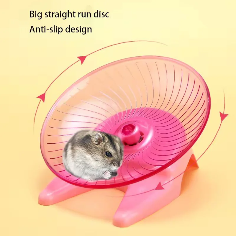 Rueda para correr silenciosa para hámster, disco con soporte, juguete pequeño para ejercicio de mascotas, cinta de correr para conejillo de indias, oso dorado, deportes antiruido para mascotas