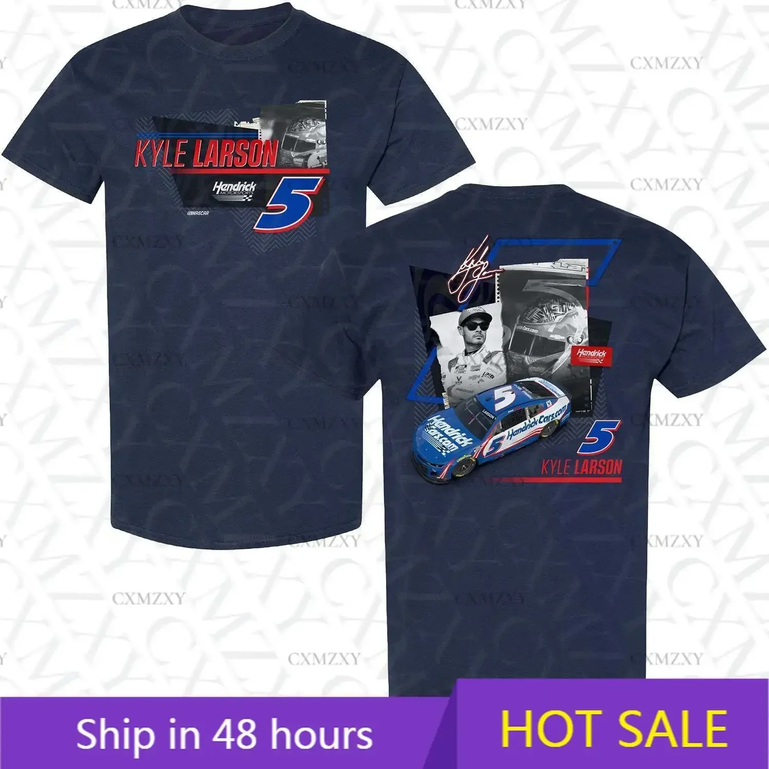 Kyle Larson  HendrickCars Rumble T-Shirt Blue