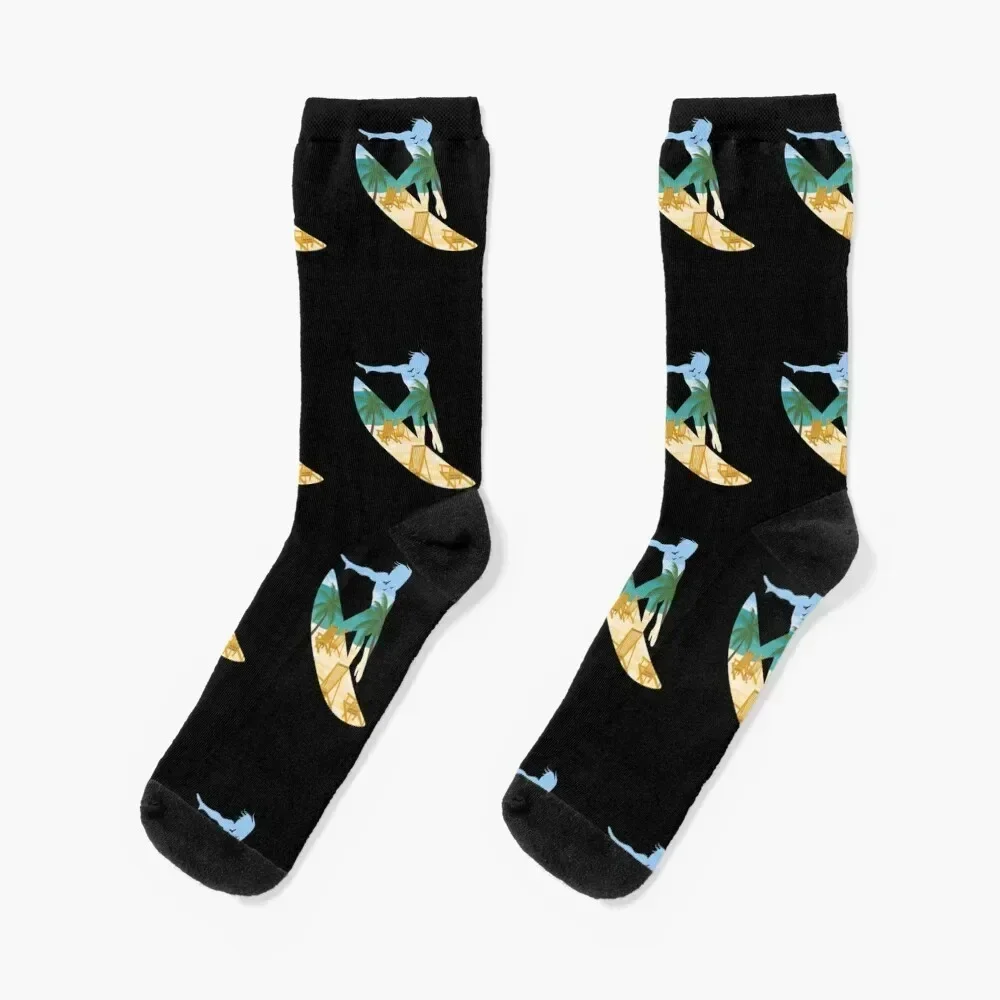 

Surfing Beach Socks new year hockey anti slip football crazy Socks For Women Men's
