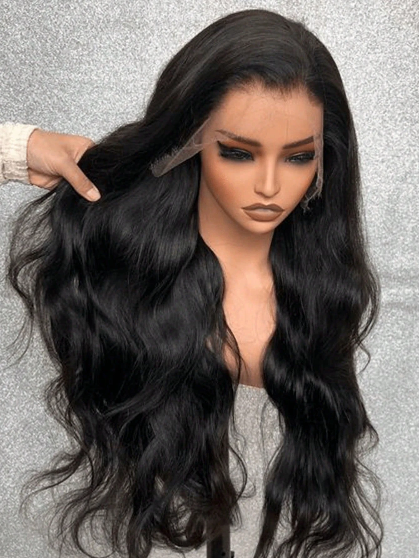 42 Long Inches 13x6 HD Front Wigs Transparent Lace Natural Body Wave Human Hair 250 Density In Brazilian Human Hair For Women