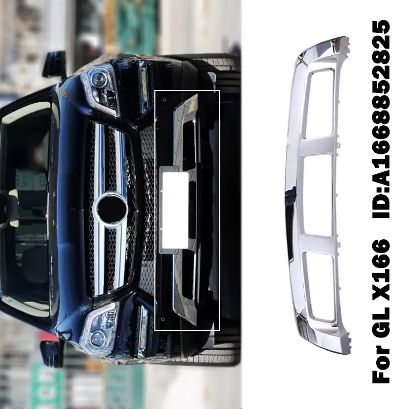 

Front Bumper Chrome Plating Chromium Lip Spoiler Deflector Spare parts For Mercedes Benz GL X166 W166 GL350 GL400 A1668852825