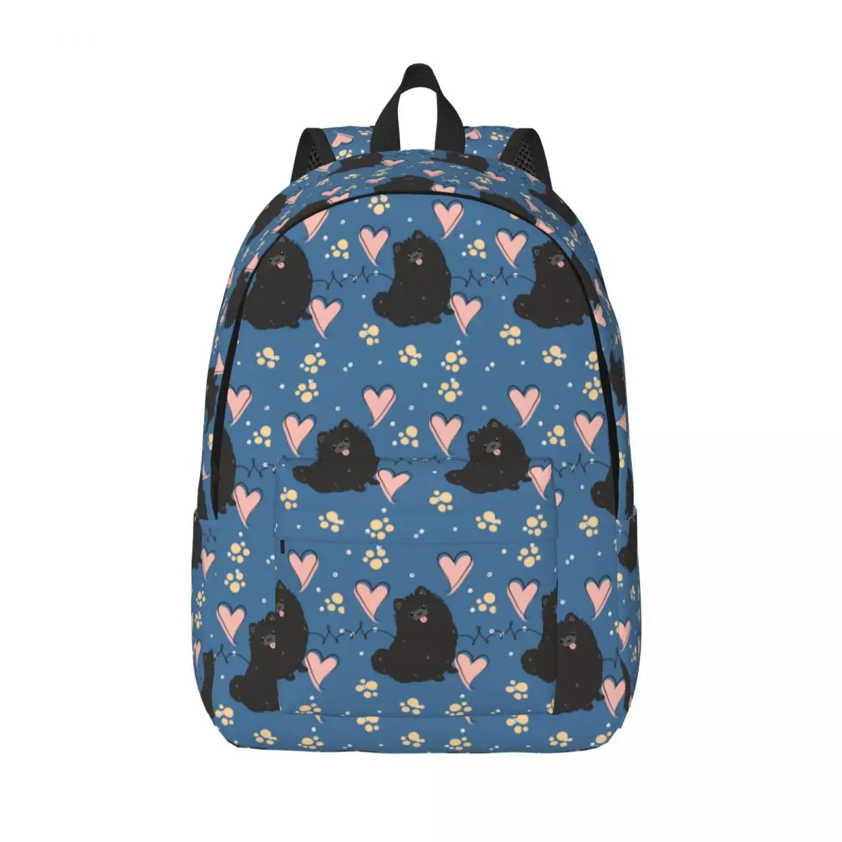 

LOVE Черный померанский студенческий рюкзак, школьная сумка, походный дорожный рюкзак для мальчиков и девочек, модная сумка для книг, сумки на плечо