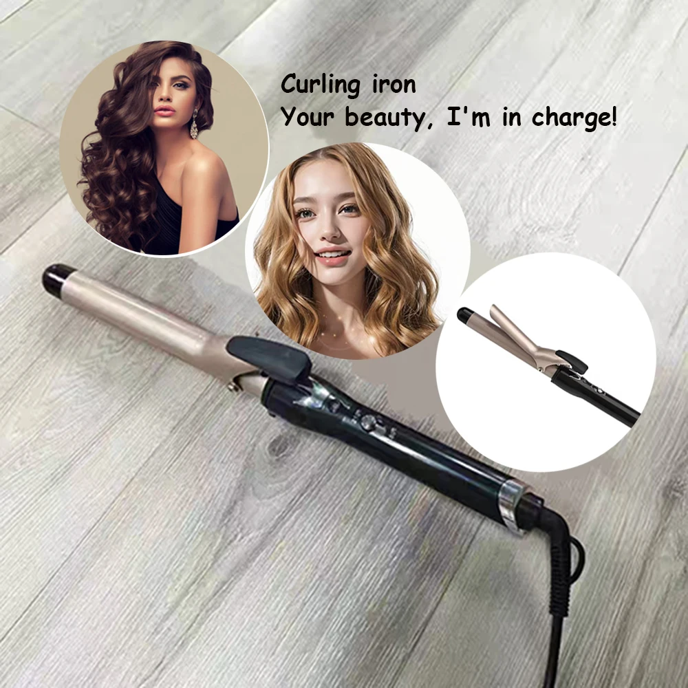 

Salon Hair Curling Iron Big Curl Egg Roll Wand Wave Iron Electric Hot Curling Tongs Beautiful Curls Styling Tool