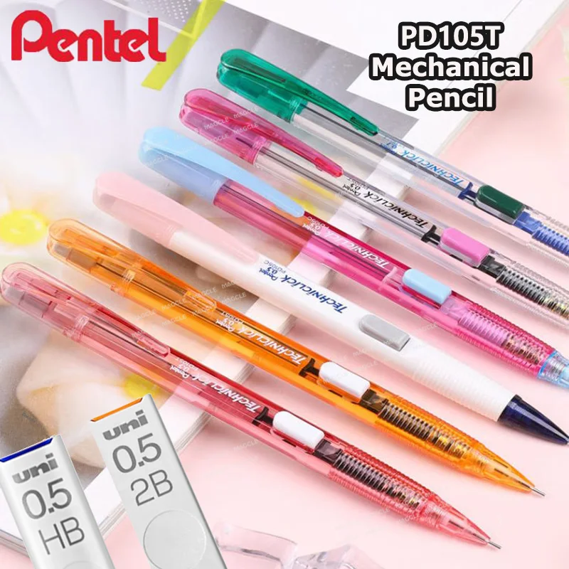 

Японский механический карандаш Pentel PD105T, 0,5 мм, с многоцветными стержнями, боковой механизм, удобный в использовании, для студентов, качественные канцелярские принадлежности