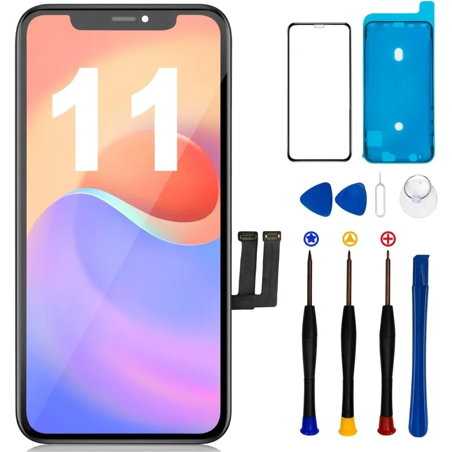 

for iPhone 11 Screen Replacement 6.1 3D Touch Screen LCD Display Digitizer for A2111 A2223 A2221 with Repair Tools Kit + Screen