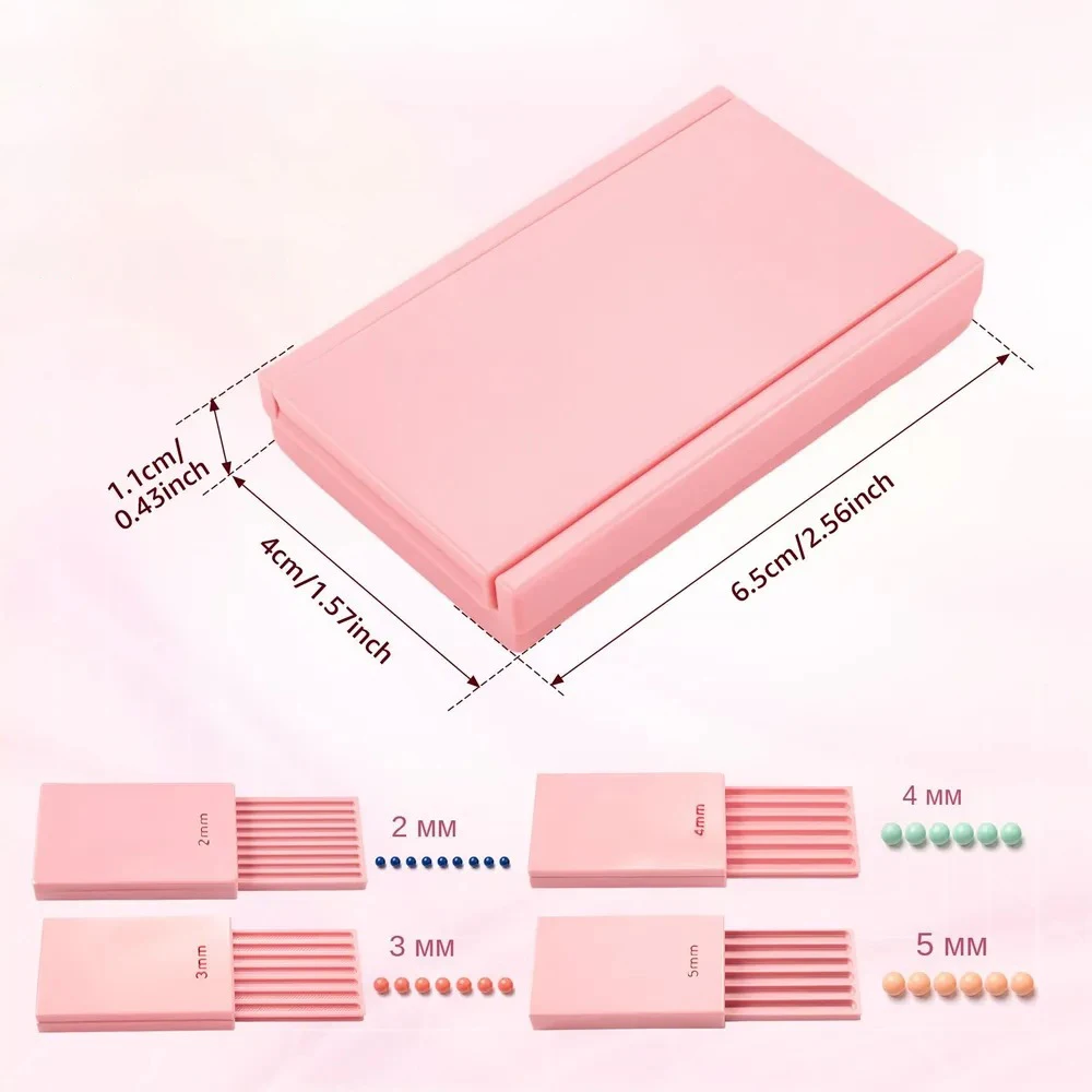4PCS Precision Grooves Clay Ball Maker Smooth Rolling Reusable Clay Bead Roller 3D Printed 2/3/4/5mm Nail Art Bead Roller