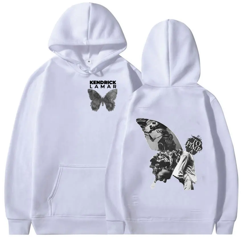 Rapper Kendrick Lamar 'To Pimp A Butterfly' Album Print Hoodie Men Hip-Hop Retro Pullover Oversized Sweatshirt Unisex Streetwear