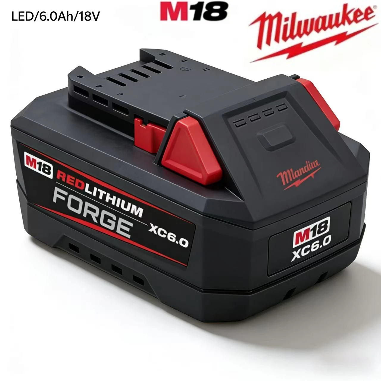 

Сменный аккумулятор 18V M18 для серии Milwaukee M18 с премиальными элементами питания: стабильное напряжение, без возгораний, без пухлых ячеек.