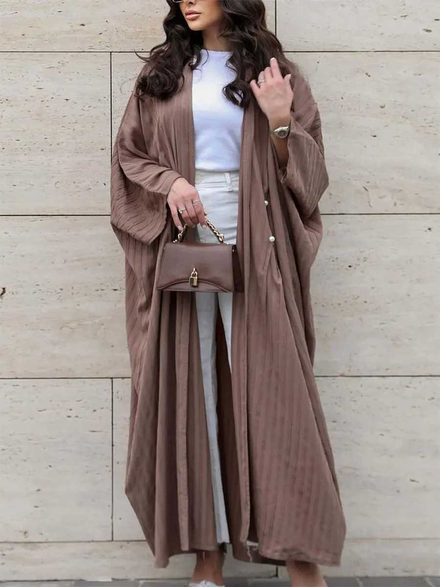 

Fashion Kaftan Abaya Dubai Islam Muslim Batwing Sleev Loose Casual Dress Moroccan Islamic Arab Elegant Casual Jalabiya Clothing