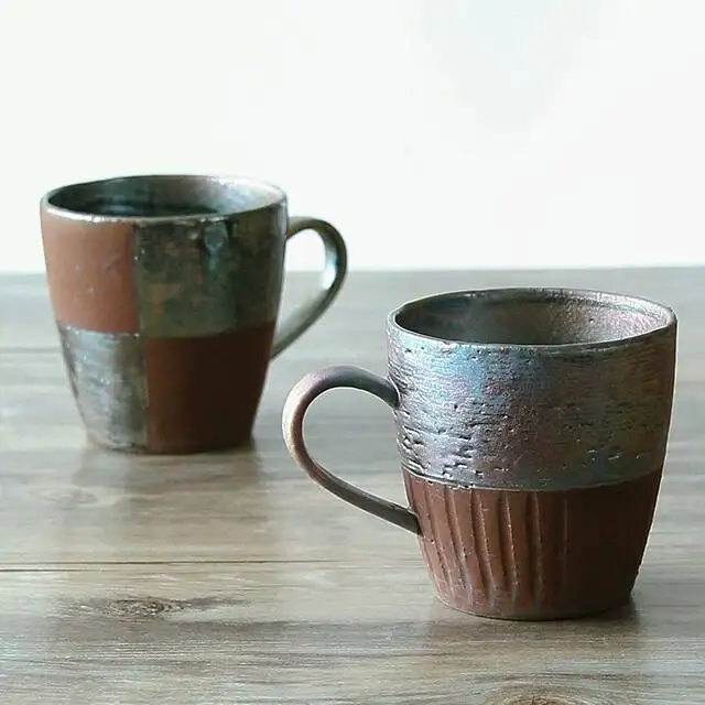 Japanese Artistware: Takai Masaru's Handmade Coarse Pottery Mug, Water Coffee Cup, Artist's Personalized Cup