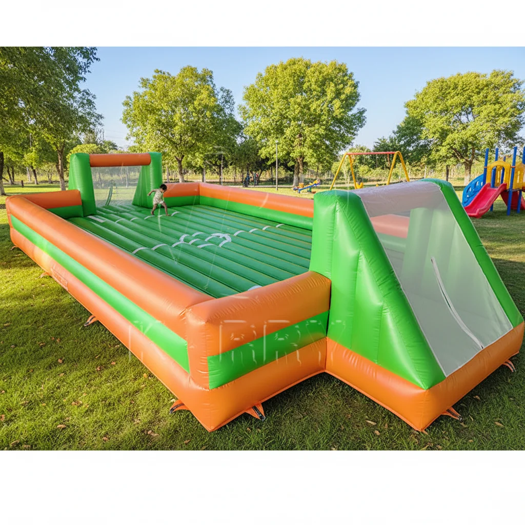 Exciting Sport Games Factory Direct Sale Inflatable Soccer Playground Football Field & Soap Pitch Fun Inflatable Castlepromote s