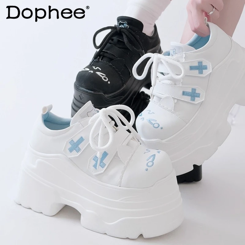 

Original Subculture Watercolor Thick-Soled Shoes Spring and Autumn Student Sweet Cool Platform Shoes Japanese Y2k Pumps