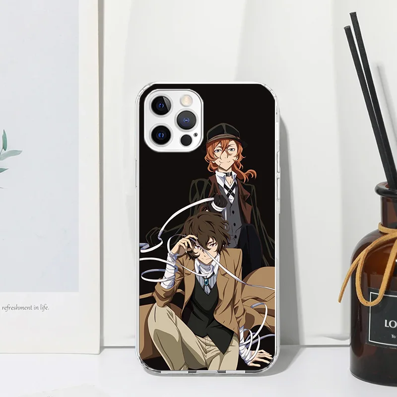 Bungo Stray Dogs Double Black Phone Case For Iphone 16 15 14 13 Pro Max 12 Mini 11 X Xr Xs 7 Plus 8 + Se 2020 Art Fundas Back Co