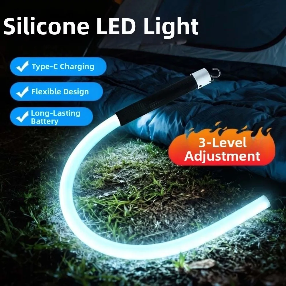 High Lumens LED Flashlight Stick 3 Brightness Modes Colorful Bendable LED Light Bar Rechargeable Long Battery Life