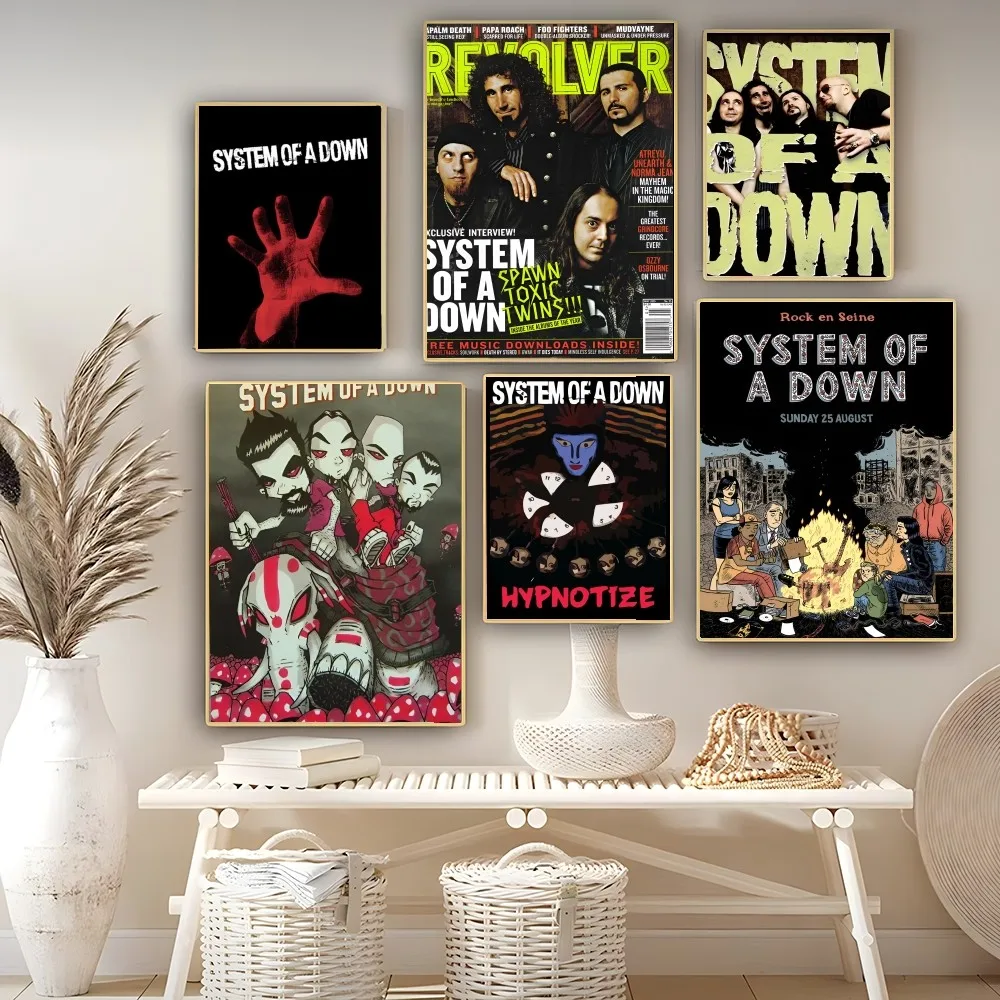 

S-System O-Of A D-Down Band DIY липкий постер белая бумага печать плакаты художественное оформление винтажная декоративная живопись