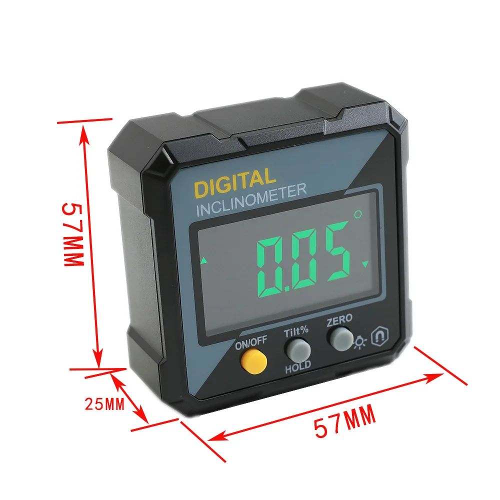 High-precision electronic digital display inclinometer, inclinometer box, slope gauge, level, protractor