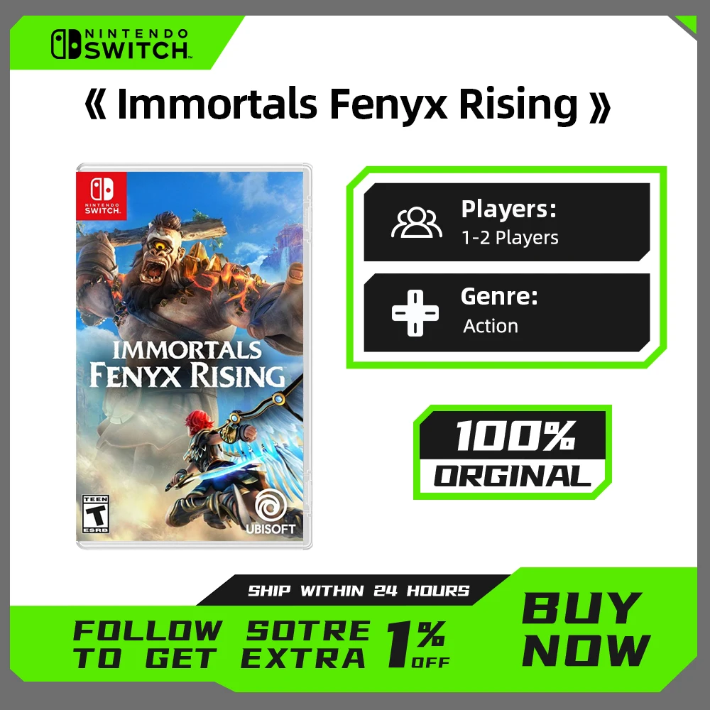 النسخة الأوروبية Immortals Fenyx Rising - بطاقة ألعاب Nintendo Switch Action Genre Support 1 Player لبطاقة ألعاب وحدة التحكم Switch #1